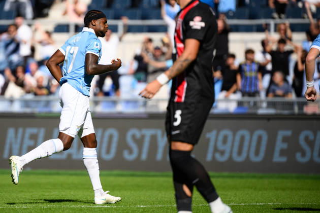 Nuno Tavares of SS Lazio celebrates after scoring the goal of 1-0 during the Serie A 2026 2027 football match between SS Lazio and AC Monza at Stadio Olimpico in Rome (Italy), October 11, 2026. AndreaxStaccioli