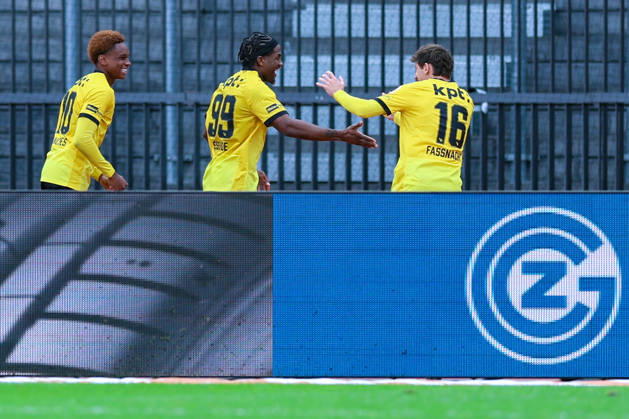 GC Zürich gegen BSC Young Boys Brack Super League 11. Oktober 2026 Torschütze zum 0:1 für YB, Samuel Essende (99, BSC Young Boys, Mitte), im Spiel der Brack Super League zwischen dem Grasshopper Club Zürich (GCZ) und dem BSC Young Boys (YB) am 11. Oktober 2026 im Stadion Letzigrund in Zürich, Schweiz. Zürich Stadion Letzigrund Zürich Schweiz