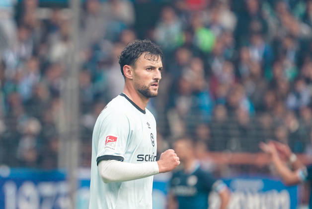 Deutschland: Fussball 2.Bundesliga 2026 2027, 7. Spieltag - VfL Bochum vs Arminia Bielefeld - Vonovia Ruhrstadion (Bochum): Torjubel zum Maximilian Bauer (Arminia Bielefeld, 5) Copyright: xAymanxAlahmedx