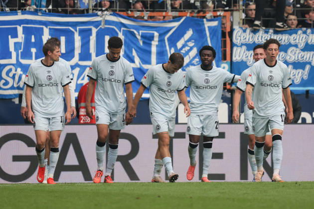 11.10.2026, xgrfx, Fussball 2.Bundesliga, VfL Bochum - Arminia Bielefeld v.l. Tor, Benjamin Boakye zum 0:1 (Arminia Bielefeld) Bochum