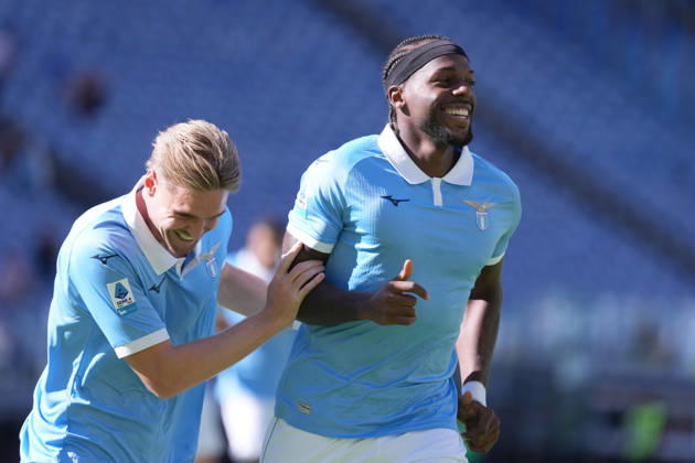 Lazio™s Nuno Tavares celebrates after scoring during the Serie A EniLive soccer match between Lazio and Monza at the Rome s Olympic stadium, Italy - Sunday October 11, 2026 - Soccer ( Photo by Alfredo Falcone LaPresse )  Copyright: xAlfredoxFalcone LaPressex