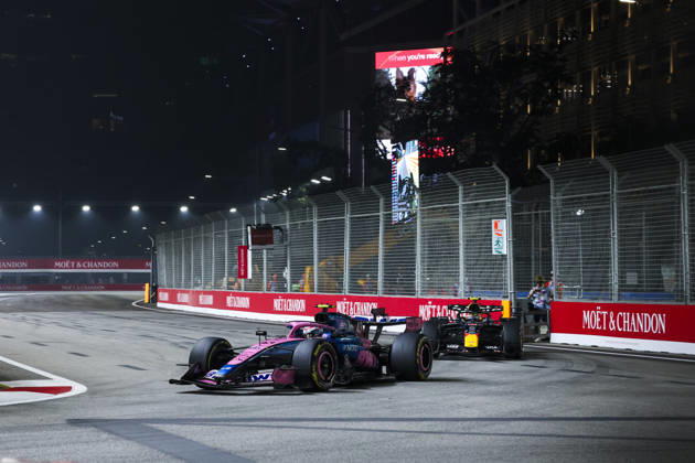 F1 - SINGAPORE GRAND PRIX 2026 43 COLAPINTO Franco (arg), Alpine F1 Team A526, action during the 2026 Formula 1 Singapore Grand Prix, 17th round of the 2026 Formula One World Championship, WM, Weltmeisterschaft from October 9 to 11, 2026 on the Marina Bay Street Circuit, in Singapore, Singapore - SingaporeSingapore  Copyright: xDPPIx