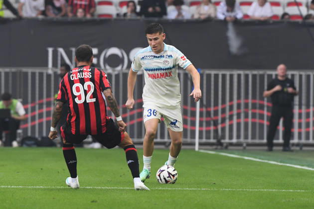 OGC Nice v RC Strasbourg Alsace - Ligue 1 McDonald s 2026 2027 OSO of RC Strasbourg and Jonathan CLAUSS of Nice during Ligue 1 McDonald s match between Nice and Strasbourg at Allianz Riviera Stadium on October 11, 2026 in Nice, France. Nice France  Copyright: xIconxSportx 776573383