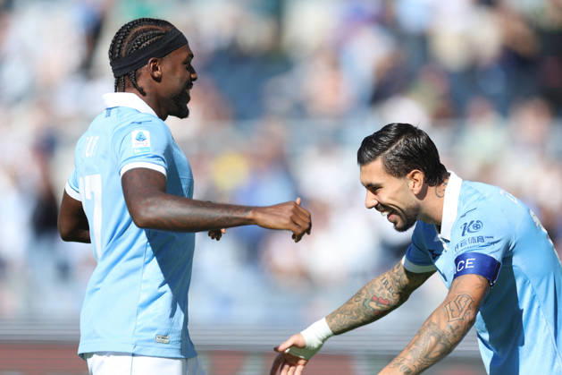 SOCCER - Serie A - SS Lazio vs. AC Monza Photo by IPA ABACAPRESS.COM89549560 - Rome, Italy - October 11, 2026: Nuno Albertino Varela Tavares (Defender) of Lazio scores a goal and celebrates with his teammates during the 2026-2027 Italian Serie A - Enilive Championship soccer match between SS Lazio and AC Monza at the Olympic Stadium in Rome. Rome Italy  Copyright: xIPAxSport ABACAx
