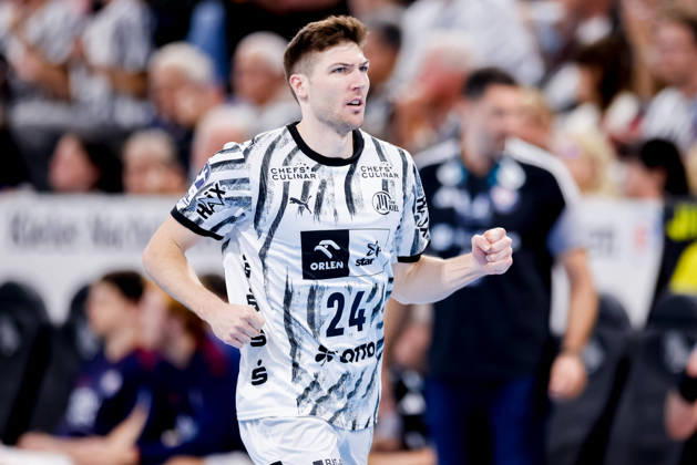Kiel, 11. Oktober 2026 - Handball, 1. Bundesliga 2026 27, THW Kiel - Handball Club Hamburg: Lukas Zerbe (THW Kiel, 24)