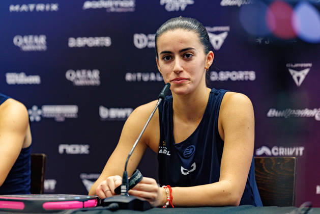 DÜSSELDORF, GERMANY - 11 OCTOBER 2026: Image shows press conference, PK, Pressekonferenz of Martina Calvo (ESP) and Claudia Fernandez Sanchez (ESP) during CUPRA Germany Premier Padel P2 2026 Day 8: Finals at CASTELLO Düsseldorf on 11 10 2026 in Düsseldorf, Germany. Germany Copyright: xFröhlichxPascalx