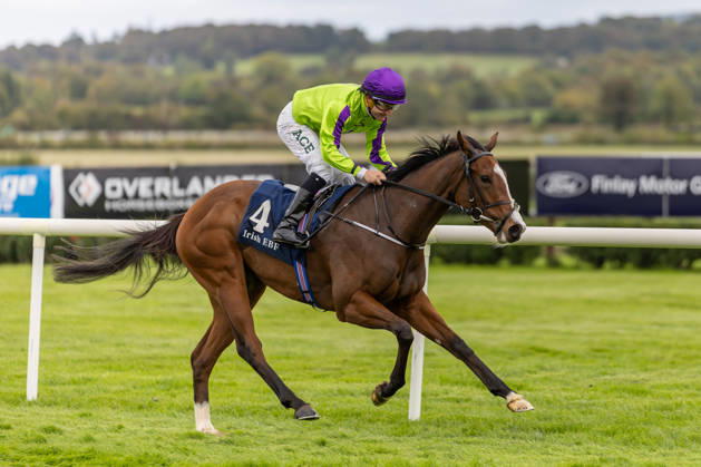 REPRO FREE *PRESS RELEASE NO REPRODUCTION FEE* EDITORIAL USE ONLY October Weekend Meeting 2026, Naas Racecourse, Kildare 11 10 2026 Shane Foley on Diamonds and Dames wins The Irish EBF Auction Series Race Final Shane Foley on Diamonds and Dames 11 10 2026  Copyright: xx MT2_3631