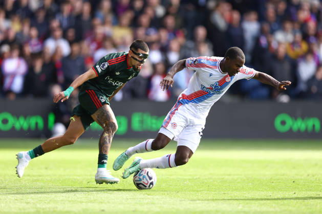 Crystal Palace v Nottingham Forest 11 October 2026, London - Premier League Football - Crystal Palace v Nottingham Forest - Daniel Munoz of Nottingham Forest and Tyrick Mitchell of Crystal Palace - Photo: Jacques Feeney Offside. London UK Copyright: xJacquesxFeeneyx xOffsidexOffside