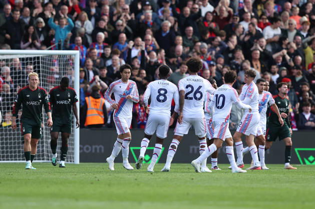 11th October 2026; Selhurst Park, London, England; Premier League Football, Crystal Palace versus Nottingham Forest; Daichi Kamada of Crystal Palace celebrates his goal in the 41st minute for 1-1 KatiexChan