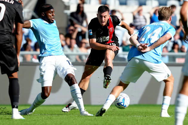 Samuele Birindelli of AC Monza during the Serie A 2026 2027 football match between SS Lazio and AC Monza at Stadio Olimpico in Rome (Italy), October 11, 2026. AntoniettaxBaldassarre