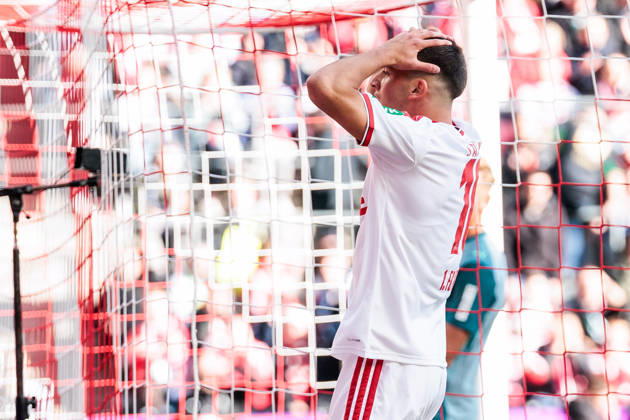KOELN, GERMANY - OCTOBER 11: Said El Mala (1. FC Koeln, 10) frustrated during the Bundesliga match between 1. FC Koeln vs. Borussia Moenchengladbach at Rheinenergie-Stadion on matchday 5 of the 1. Bundesliga on October 11, 2026 in Koeln, Germany. DFL REGULATIONS PROHIBIT ANY USE OF PHOTOGRAPHS AS IMAGE SEQUENCES AND OR QUASI-VIDEO. North Rhine Westphalia Germany Copyright: xSteffiexWunderlx