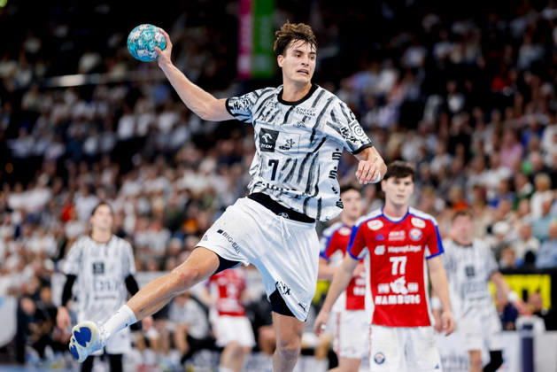 Kiel, 11. Oktober 2026 - Handball, 1. Bundesliga 2026 27, THW Kiel - Handball Club Hamburg: Julian Köster (THW Kiel, 7)