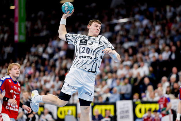 Kiel, 11. Oktober 2026 - Handball, 1. Bundesliga 2026 27, THW Kiel - Handball Club Hamburg: Lukas Laube (THW Kiel, 20)