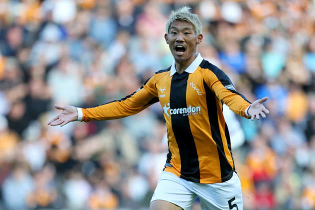 Hull City v Everton - Premier League 2026 27 Hidemasa Morita of Hull City reacts during the Premier League 2026 27 match between Hull City and Everton at MKM Stadium on October 11, 2026 in Hull, United Kingdom. WARNING! This Photograph May Only Be Used For Newspaper And Or Magazine Editorial Purposes. May Not Be Used For Publications Involving 1 player, 1 Club Or 1 Competition Without Written Authorisation From Football DataCo Ltd. For Any Queries, Please Contact Football DataCo Ltd on +44 (0) 207 864 9121 Hull MKM Stadium England United Kingdom Copyright: xAllstarxPicturexLibraryxLtdx