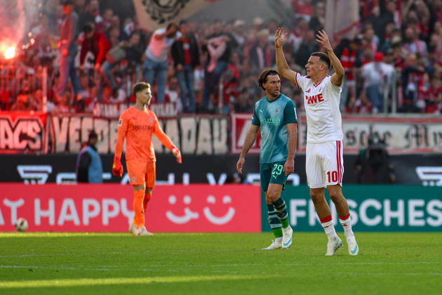 11.10.2026, GER, Fussball, Herren, Bundesliga , 1. Bundesliga, Saison 2026 2027, 1. FC Köln - VfL Borussia Mönchengladbach Said El Mala (KOE) Torjubel, jubelt nach seinem Treffer zum 2:1 Copyright: xSvenxHanischx