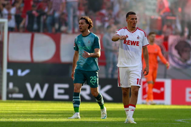 11.10.2026, GER, Fussball, Herren, Bundesliga , 1. Bundesliga, Saison 2026 2027, 1. FC Köln - VfL Borussia Mönchengladbach Said El Mala (KOE) Torjubel, jubelt nach seinem Treffer zum 2:1 Copyright: xSvenxHanischx