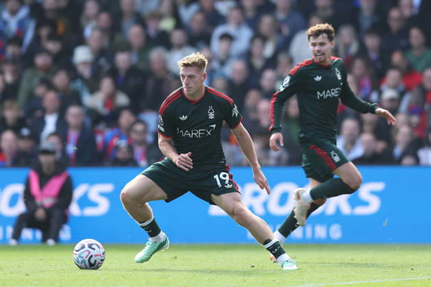 11th October 2026; Selhurst Park, London, England; Premier League Football, Crystal Palace versus Nottingham Forest; Liam Delap of Nottingham Forest on the ball KatiexChan
