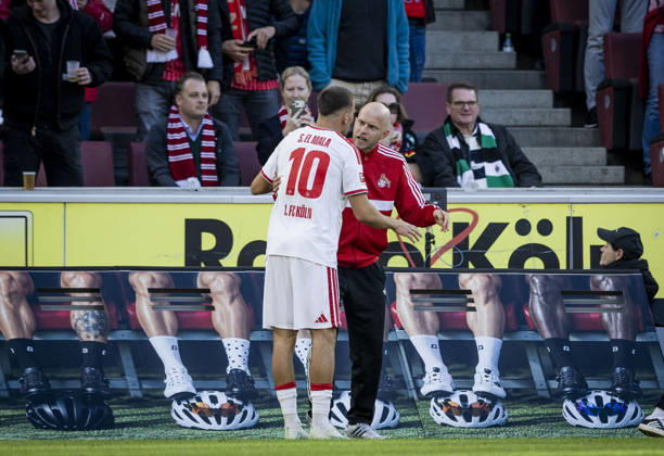 Cologne, Germany. 11th Oct 2026. Trainer Rene Wagner (Köln) Said El Mala (Köln) 1. FC Köln - Borussia Mönchengladbach 11.10.2026