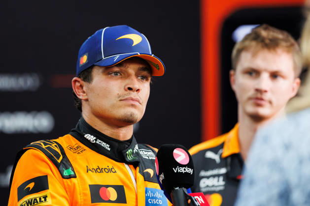 October 10, 2026, Singapore, Singapore: Lando Norris of Great Britain conducting interviews after qualifying ahead of the F1 Grand Prix of Singapore at the Marina Bay Street Circuit. Formula 1, Singapore Grand Prix 2026, Saturday Qualifying - 10 Oct 2026 - ZUMAs197 20261010_aaa_s197_966 Copyright: xGeorgexHitchensx