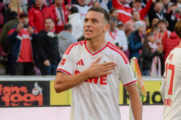Said El Mala (Koeln 10) jubelt nach dem Tor zum 2:1 Gestik Geste gestikuliert 11.10.2026 ¢ Fussball ¢ 1. FC Koeln vs Borussia Moenchengladbach, RheinEnergieStadion, Koeln, DFB DFL REGULATIONS PROHIBIT ANY USE OF PHOTOGRAPHS AS IMAGE SEQUENCES AND OR QUASI-VIDEO NRW Germany