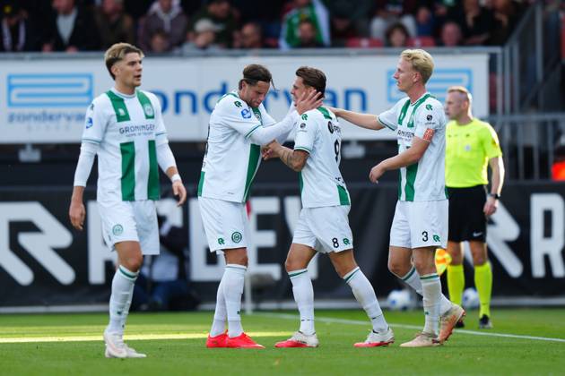 ROTTERDAM , 11-10-2026 , Stadium Woudestein , season 2026 2027 , Dutch Eredivisie football , match between Excelsior Rotterdam and FC Groningen , picture shows FC Groningen Player Tika de Jonge Excelsior - Groningen  x208173193x Copyright: