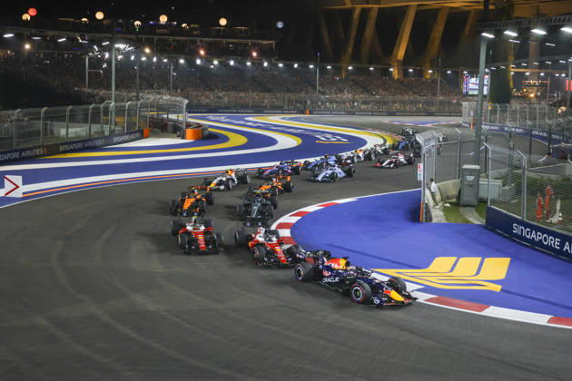 Formula 1 Singapore Airlines Singapore Grand Prix 2026 Race start during Formula 1 Singapore Airlines Singapore Grand Prix 2026 on October 11., 2026 in Marina Bay Street Circuit, Singapore, Zsombor Toth Singapore Marina Bay Street Circuit Singapore Singapore Copyright: xZsomborxTothx