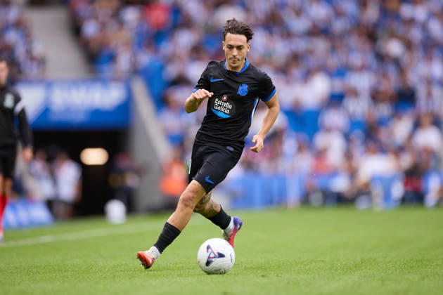 October 11, 2026, San Sebastian, Guipuzcoa, Spain: Luismi Cruz of RC Deportivo de A Coruna in action during the LaLiga EA Sports match between Real Sociedad and RC Deportivo de A Coruna at Anoeta on October 11, 2026, in San Sebastian, Spain. San Sebastian Spain - ZUMAa181 20261011_zaa_a181_113 Copyright: xRicardoxLarreinax