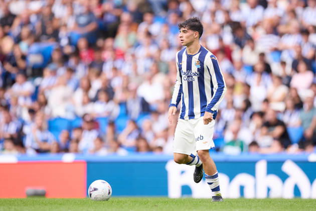 October 11, 2026, San Sebastian, Guipuzcoa, Spain: Jon Martin Vicente of Real Sociedad in action during the LaLiga EA Sports match between Real Sociedad and RC Deportivo de A Coruna at Anoeta on October 11, 2026, in San Sebastian, Spain. San Sebastian Spain - ZUMAa181 20261011_zaa_a181_122 Copyright: xRicardoxLarreinax