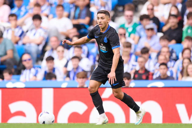 October 11, 2026, San Sebastian, Guipuzcoa, Spain: Yeremay Hernandez of RC Deportivo de A Coruna in action during the LaLiga EA Sports match between Real Sociedad and RC Deportivo de A Coruna at Anoeta on October 11, 2026, in San Sebastian, Spain. San Sebastian Spain - ZUMAa181 20261011_zaa_a181_132 Copyright: xRicardoxLarreinax