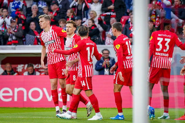 Deutschland: Fußball Bundesliga 2026 - 2027, 5. Spieltag - SC Freiburg - FC Schalke 04 - Europa-Park-Stadion (Freiburg): Tor und Torjubel zum 1:0 durch Maximilian Eggestein (SC Freiburg, 8) Freude, Emotionen, Jubel Copyright: xJOERANxSTEINSIEKx