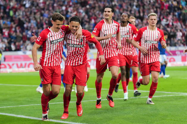1. Bundesliga: SC Freiburg vs FC Schalke 04, 11.10.2026 Torjubel zum 1:0 durch Maximilian Eggestein (SC Freiburg, 8) 1. Bundesliga: SC Freiburg vs FC Schalke 04, Europa-Park-Stadion, 11.10.2026 DFB DFL REGULATIONS PROHIBIT ANY USE OF PHOTOGRAPHS AS IMAGE SEQUENCES AND OR QUASI-VIDEO. Copyright: xBEAUTIFULxSPORTS Boscox