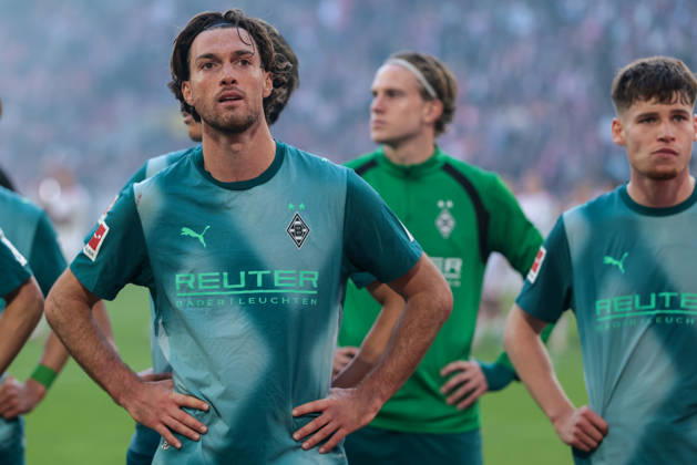 COLOGNE, GERMANY - OCTOBER 11: Joe Scally of Borussia Monchengladbach looks dejected after the Bundesliga 2026 27 match between 1. FC Koln and Borussia Monchengladbach at RheinEnergieStadion on October 11, 2026 in Cologne, Germany.  Copyright: xRenexNijhuis MBxMediax