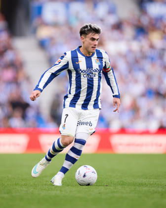 October 11, 2026, San Sebastian, Guipuzcoa, Spain: Ander Barrenetxea of Real Sociedad in action during the LaLiga EA Sports match between Real Sociedad and RC Deportivo de A Coruna at Anoeta on October 11, 2026, in San Sebastian, Spain. Real Sociedad V RC Deportivo De La Coruna - La Liga EA Sports  - ZUMAa181 20261011_zaa_a181_140 Copyright: xRicardoxLarreinax