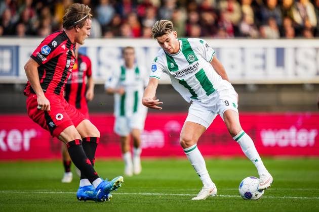 ROTTERDAM , 11-10-2026 , Stadium Woudestein , season 2026 2027 , Dutch Eredivisie football , match between Excelsior Rotterdam and FC Groningen , picture shows FC Groningen player Brynjoflur Willumsson Excelsior - Groningen  x208176680x Copyright: