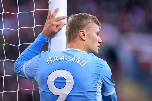 Liverpool v Manchester City 11th October 2026 - Premier League - Liverpool v Manchester City - Erling Haaland of Manchester City leans on the goalpost - Photo: Simon Stacpoole Offside. Liverpool UK Copyright: xSimonxStacpoolexOffside