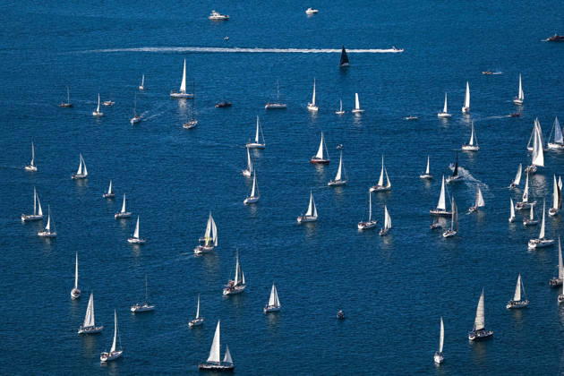 Barcolana 58 Regatta in Trieste TRIESTE, ITALY - OCTOBER 11: An aerial view shows hundreds of sailing boats compete in the Gulf of Trieste during the 58th Barcolana sailing regatta, on October 11, 2026 in Trieste, Italy. A total of 1,885 professional and amateur boats competed in the event, described as the world s largest sailing competition. Furio Benussi won the Barcolana Autumn Cup aboard ARCA SGR with a time of 1 hour, 5 minutes and 9 seconds. Valeria Ferraro Anadolu Trieste Italy. Editorial use only. Please get in touch for any other usage.  Copyright: x2026xAnadoluxValeriaxFerrarox