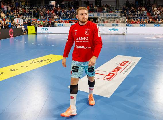 11.10.2026 - Handball - 1. Bundesliga OPEL HBL - Saison 2026 2027 - 08. Spieltag: HC Erlangen Metropolregion Nürnberg HCE - MT Melsungen - DaMa - xdaxmax - Dimitri Ignatow (11, MT Melsungen ) enttäuscht Enttäuschung nach Spielende