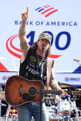 CHARLOTTE, NC - OCTOBER 11: American country music singer-songwriter and member of the country music duo Florida-Georgia line Tyler Hubbard performs a pre-race concert prior to the running of the NASCAR, Motorsport, USA Cup Series Playoffs Bank of America 400 race on October 11, 2026 at Charlotte Motor Speedway in Charlotte, NC. (Photo by Jeff Robinson Icon Sportswire) AUTO: OCT 11 NASCAR Cup Series Playoffs Bank of America 400 EDITORIAL USE ONLY Icon2610119286400