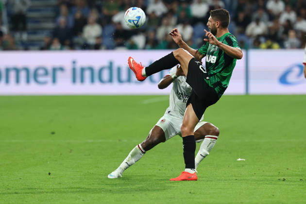 Domenico Berardi of US Sassuolo in action during the Serie A 2026 2027 football match between US Sassuolo and AC Milan at Citta del Tricolore stadium in Reggio Emilia (Italy), October 11th, 2026. CesarexPurini