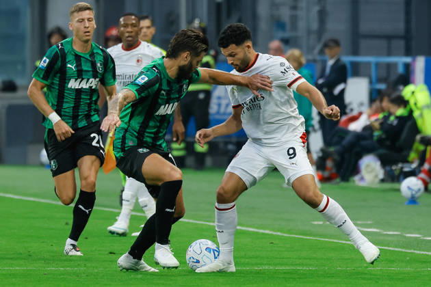 IPA89560348 - Milan s Goncalo Ramos during the US Sassuolo vs. AC Milan Italian Serie A soccer match in Reggio Emilia, Italy, on October 11, 2026  Copyright: xLucaxDiliberto IPAxSportx xx IPA89560348