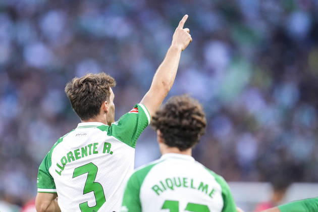October 11, 2026, Sevilla, Sevilla, Spain: Diego Llorente of Real Betis Balompie celebrates a goal during the Spanish league, LaLiga EA Sports, football match played between Real Betis and CA Osasuna at La Cartuja stadium on October 11, 2026, in Sevilla, Spain. Real Betis V CA Osasuna - LaLiga EA Sports  - ZUMAa181 20261011_zaa_a181_279 Copyright: xJoaquinxCorcherox