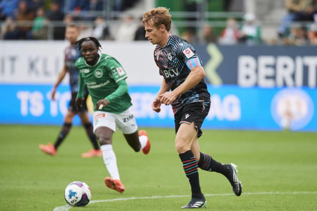 Brack Super League 2026 2027 FC St. Gallen 1879 vs. FC Lausanne St. Gallen, Schweiz St. Gallen, Schweiz, 11. Oktober 2026. Nicolas Cozza während des Brack Super League Spiels FC St. Gallen 1879 gegen FC Lausanne-Sport in St. Gallen.