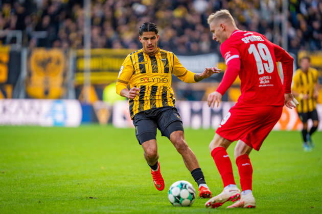Fabio Torsiello (Alemannia Aachen, 17) gegen Meiko Sponsel (FC Viktoria Koeln, 19) TSV Alemannia Aachen vs. FC Viktoria Koeln, Fussball, 3. Liga, 8. Spieltag, Saison 2026 2027, 11.10.2026 DFB REGULATIONS PROHIBIT ANY USE OF PHOTOGRAPHS AS IMAGE SEQUENCES AND OR QUASI-VIDEO TSV Alemannia Aachen vs. FC Viktoria Koeln, Fussball, 3. Liga, 8. Spieltag, Saison 2026 2027, 11.10.2026 Aachen Copyright: xEibner-Pressefoto J.xDerondeaux EP_JDU