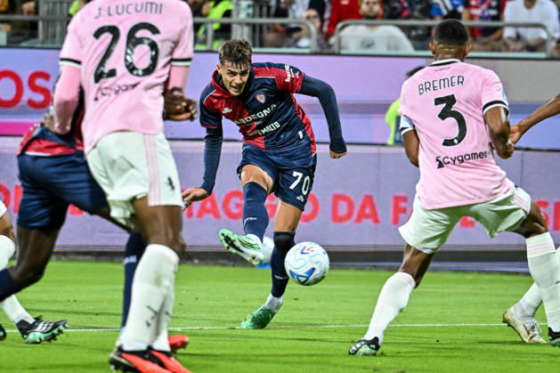 IPA89566255 - Daniel Maldini of Cagliari Calcio during the Cagliari Calcio vs. Juventus FC Italian Serie A soccer match in Cagliari, Italy, on October 11, 2026  Copyright: xLuigixCanu IPAxSportx xx IPA89566255