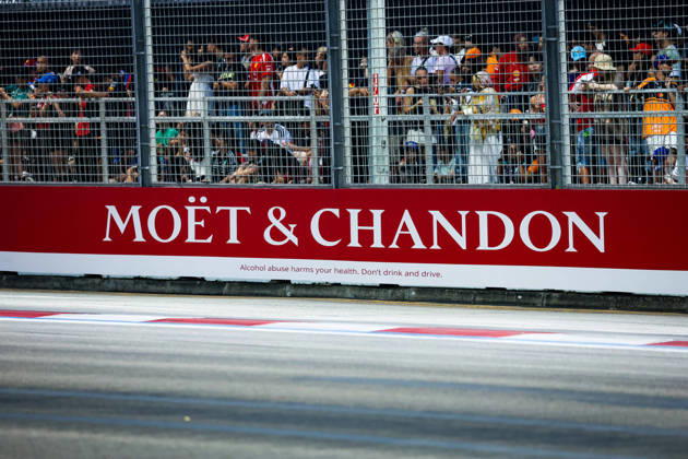 F1 - SINGAPORE GRAND PRIX 2026 Moet & Chandon branding sponsor during the 2026 Formula 1 Singapore Grand Prix, 17th round of the 2026 Formula One World Championship, WM, Weltmeisterschaft from October 9 to 11, 2026 on the Marina Bay Street Circuit, in Singapore, Singapore - SingaporeSingapore Copyright: xFLORENTxGOODENx