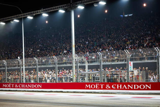 F1 - SINGAPORE GRAND PRIX 2026 Moet & Chandon branding sponsor during the 2026 Formula 1 Singapore Grand Prix, 17th round of the 2026 Formula One World Championship, WM, Weltmeisterschaft from October 9 to 11, 2026 on the Marina Bay Street Circuit, in Singapore, Singapore - SingaporeSingapore Copyright: xFLORENTxGOODENx