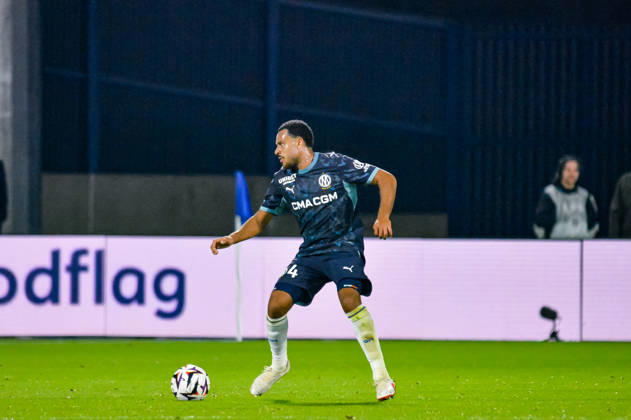 FOOTBALL : ESTAC Troyes vs Olympique de Marseille - Ligue 1 - JournÃ e 6 - 11 10 2026 CJ Egan-Riley (OM) TroyesFrance  Copyright: xBaptistexAutissierx