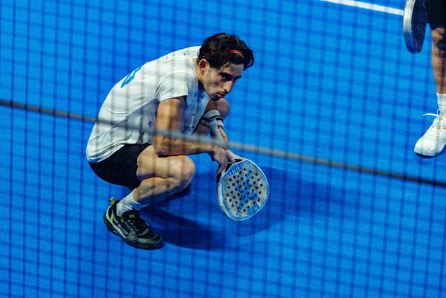 DÜSSELDORF, GERMANY - 11 OCTOBER 2026: Image shows Jon Sanz (ESP) during CUPRA Germany Premier Padel P2 2026 Day 8: Finals at CASTELLO Düsseldorf on 11 10 2026 in Düsseldorf, Germany. Germany Copyright: xFröhlichxPascalx