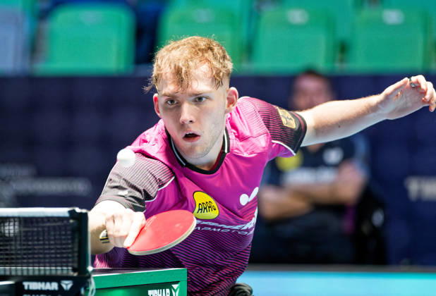 Wim Verdonschot BV Borussia Dortmund Germany (foto-ms1419) at the 2026 European Table tennis, Tischtennis Championships in Ljubljana LJUBLJANA, SLOVENIA - 12 OCTOBER 2026: Wim Verdonschot BV Borussia Dortmund Germany (foto-ms1419) in action at the European Table Tennis Championships in Stozice Arena, Ljubljana, Slovenia (Photo by Manfred Schillings) Ljubljana Stozice Arena Lisbon Slovenia