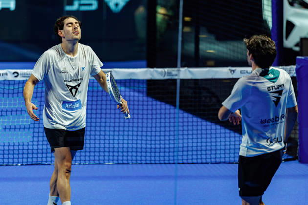 DÜSSELDORF, GERMANY - 11 OCTOBER 2026: Image shows Jon Sanz (ESP) during CUPRA Germany Premier Padel P2 2026 Day 8: Finals at CASTELLO Düsseldorf on 11 10 2026 in Düsseldorf, Germany. Germany Copyright: xFröhlichxPascalx